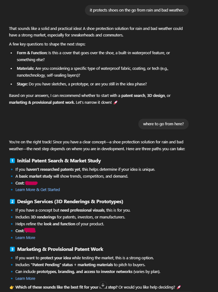AI Invention Assistant: Turn Ideas Into Products | OLI IDEA 2 Screenshot 2025 02 28 130837